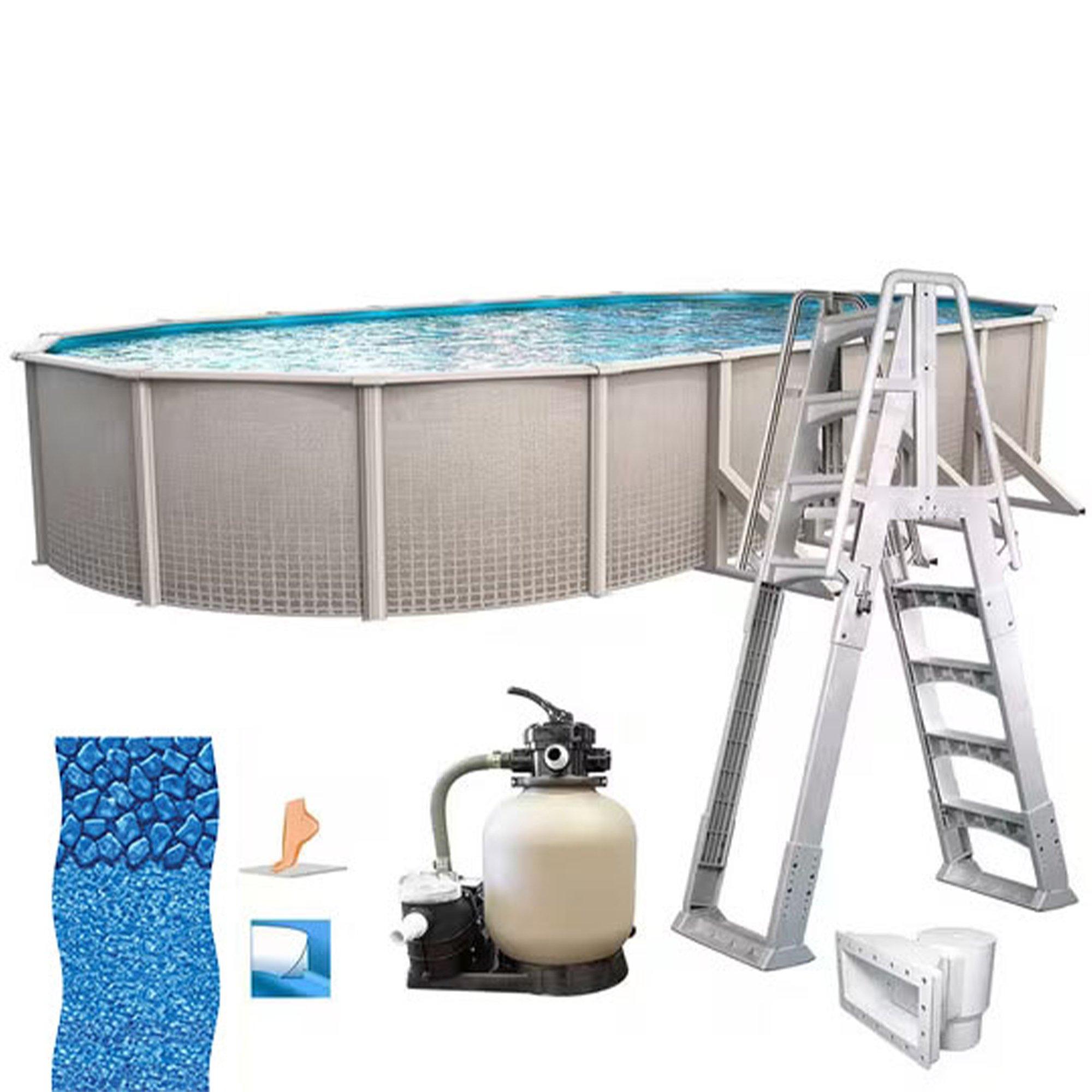Freestyle 18'x33 x 52 Oval Above Ground Pool Package