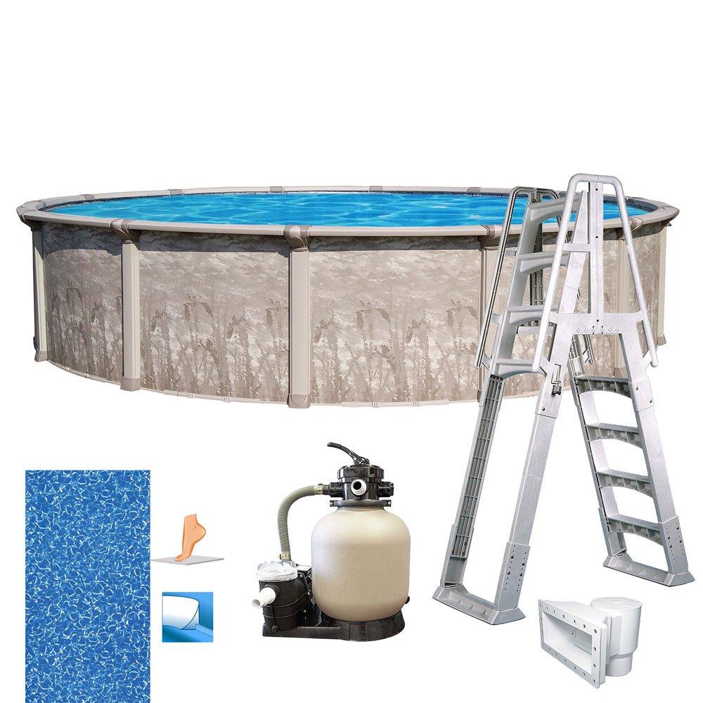 Marina 15 x 52 Round Complete Above Ground Pool Package
