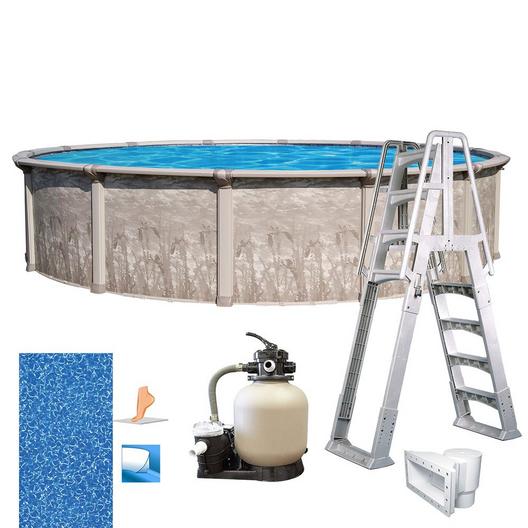 Marina 18 x 52 Round Above Ground Pool Package