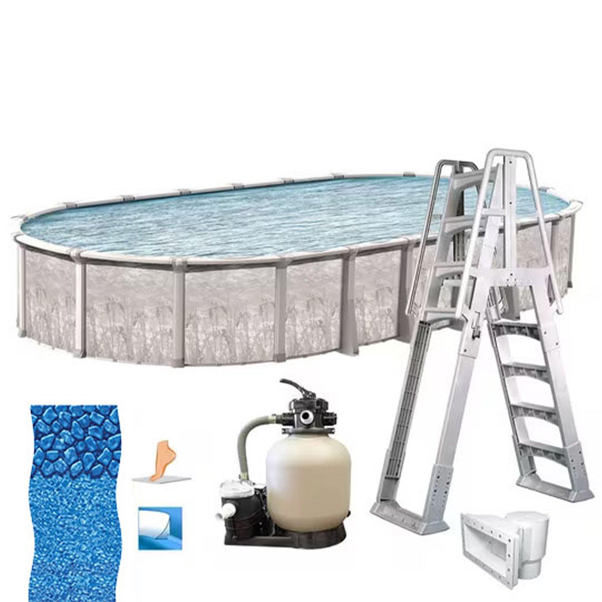 Marina 18'x33 x 52 Oval Above Ground Pool Package