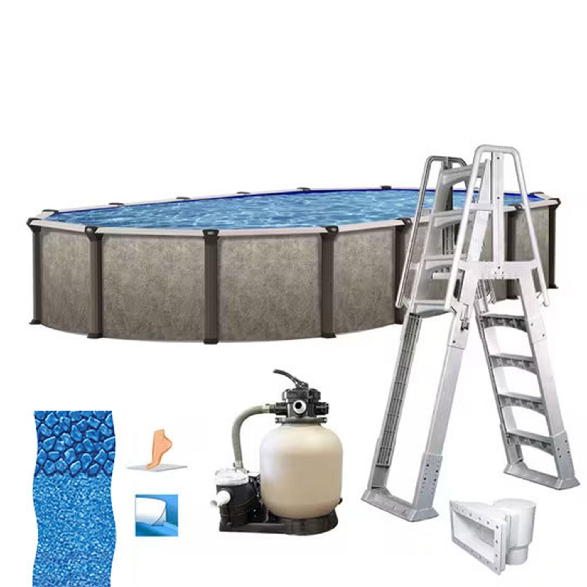 Epic 15'x30 x 52 Complete Oval Above Ground Pool Package