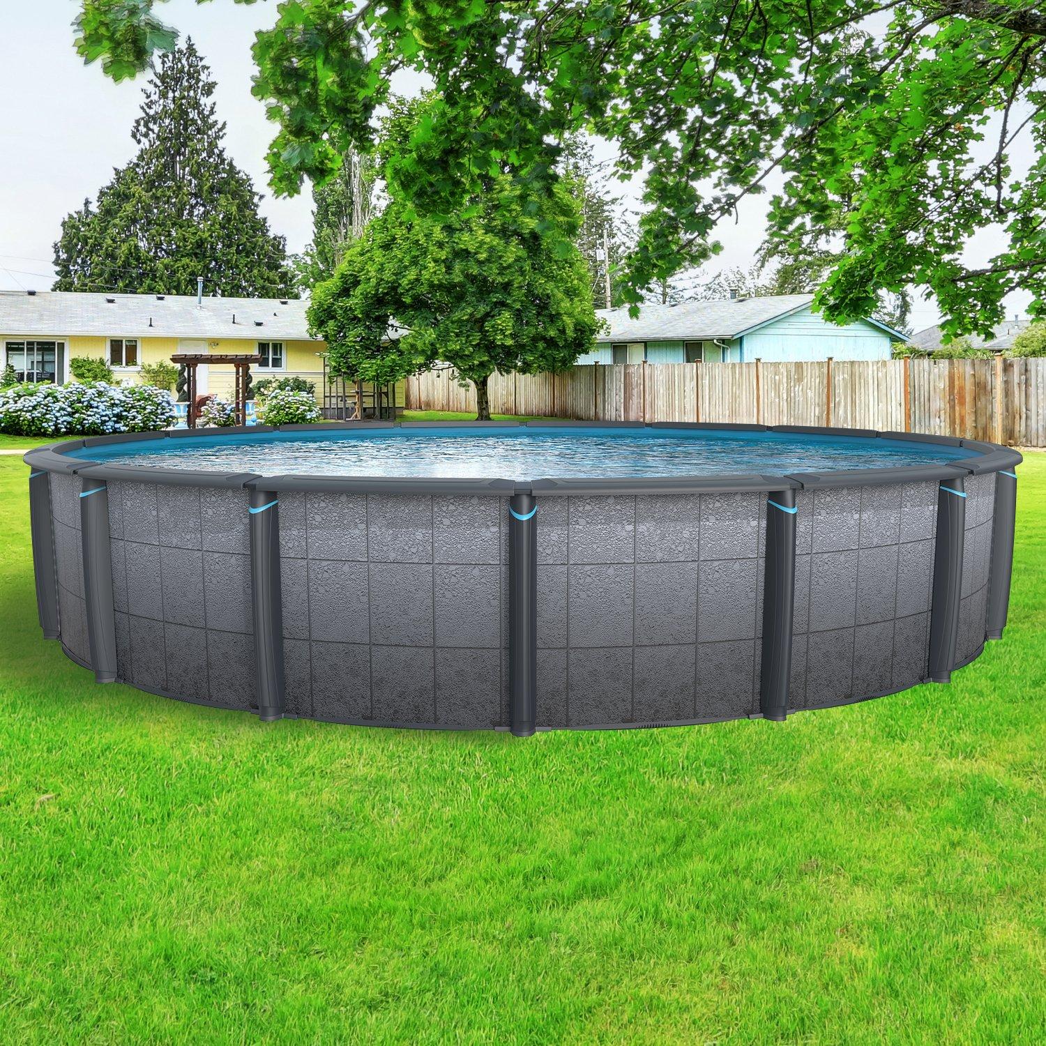 Edge 24 x 52 Complete Round Above Ground Pool Package