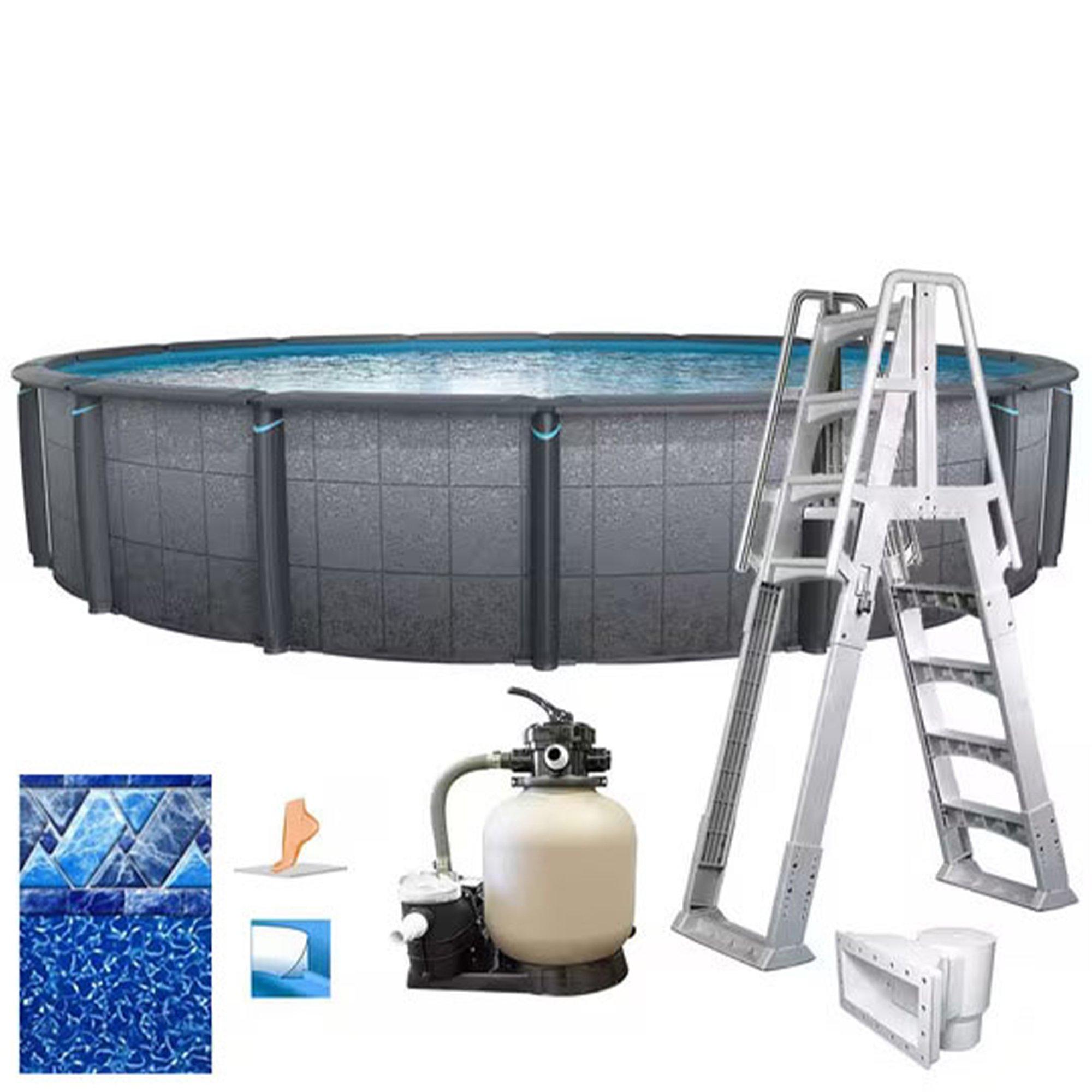 Edge 30' x 52" Complete Round Above Ground Pool Package