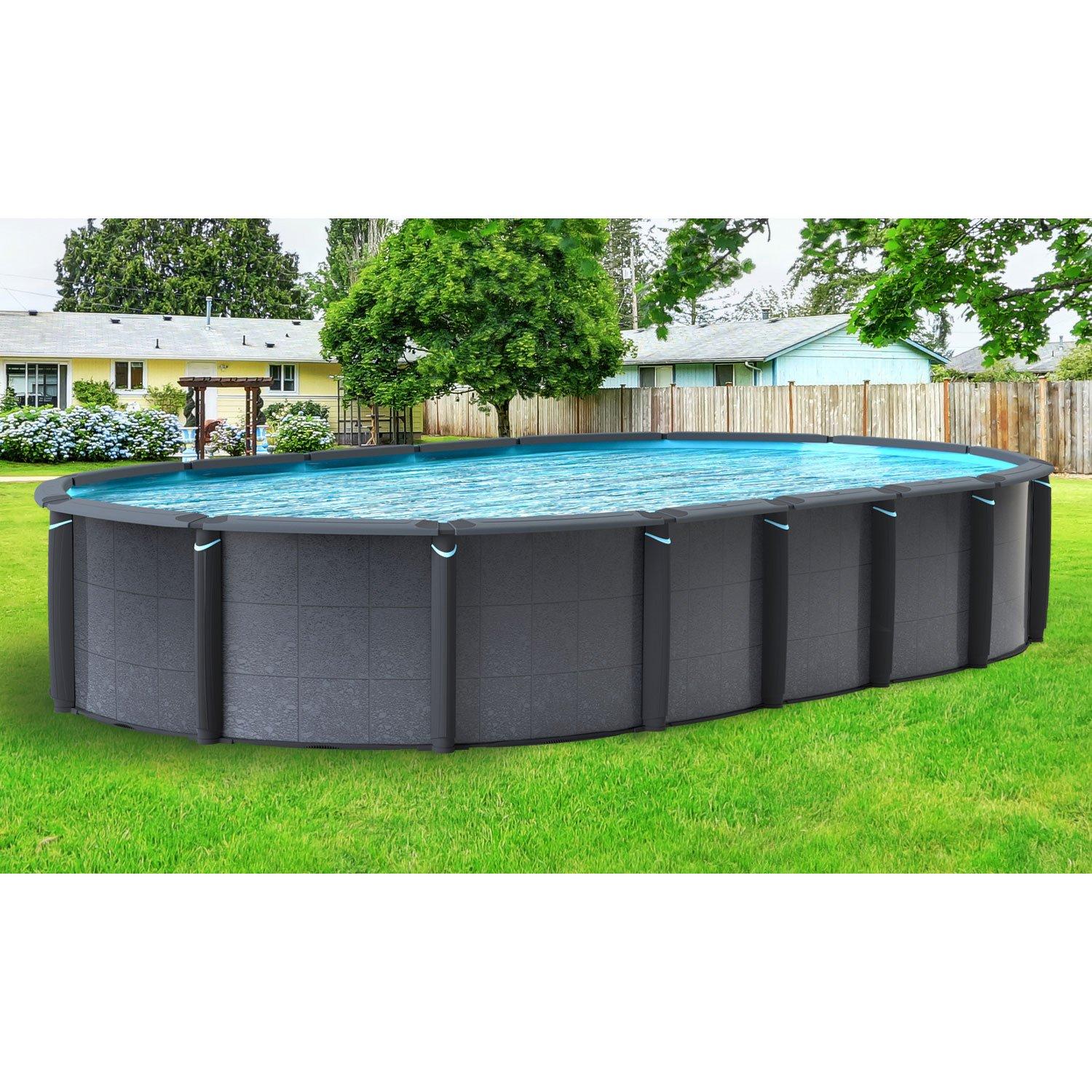 Edge 15'x30' x 52" Oval Above Ground Pool Package In The Swim