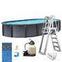 Edge 18'x33' x 52" Oval Above Ground Pool Package
