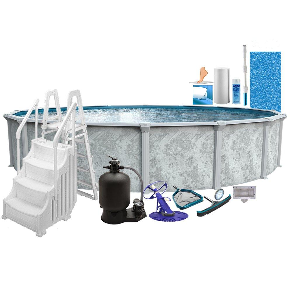 Ambassador Platinum 27 x 52 Round Above Ground Pool Package