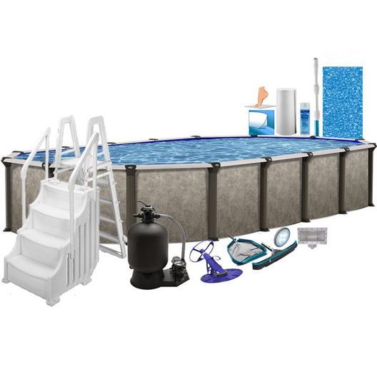 Epic Platinum 12'x18 x 52 Oval Above Ground Pool Package