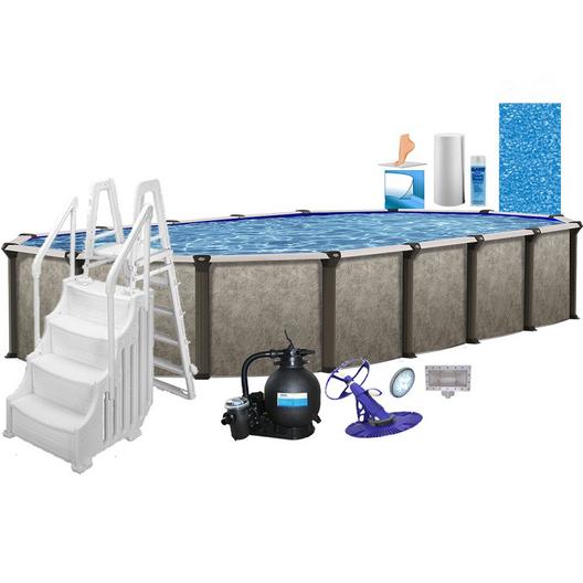 Epic Platinum 12'x24 x 52 Oval Above Ground Pool Package