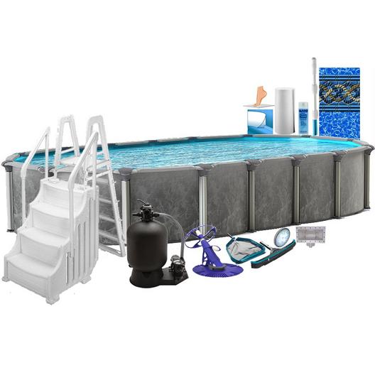 Emotion Platinum 12'x23 x 52 Oval Above Ground Pool Package