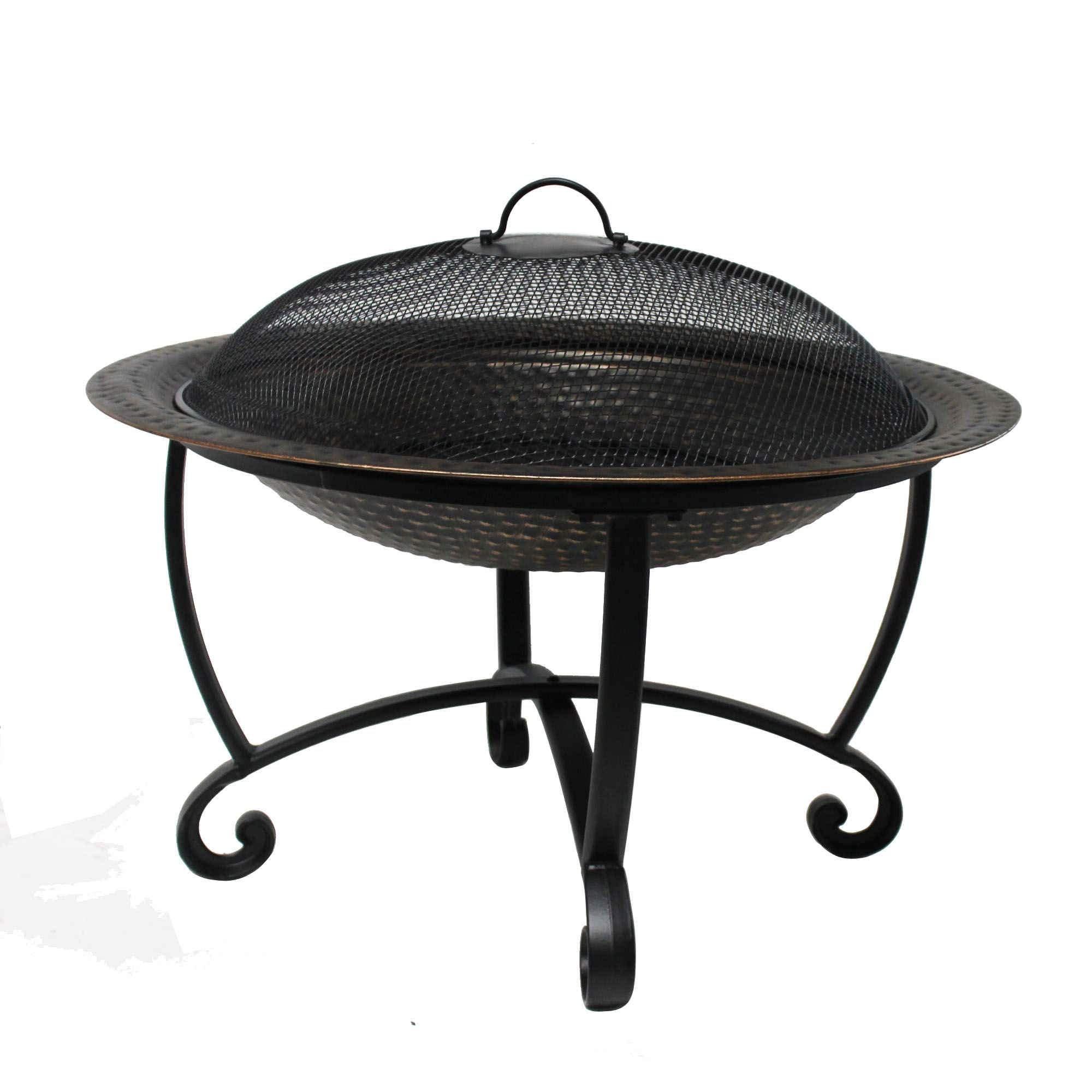 Splash  29-in Steel Fire Pit Set with Spark Screen