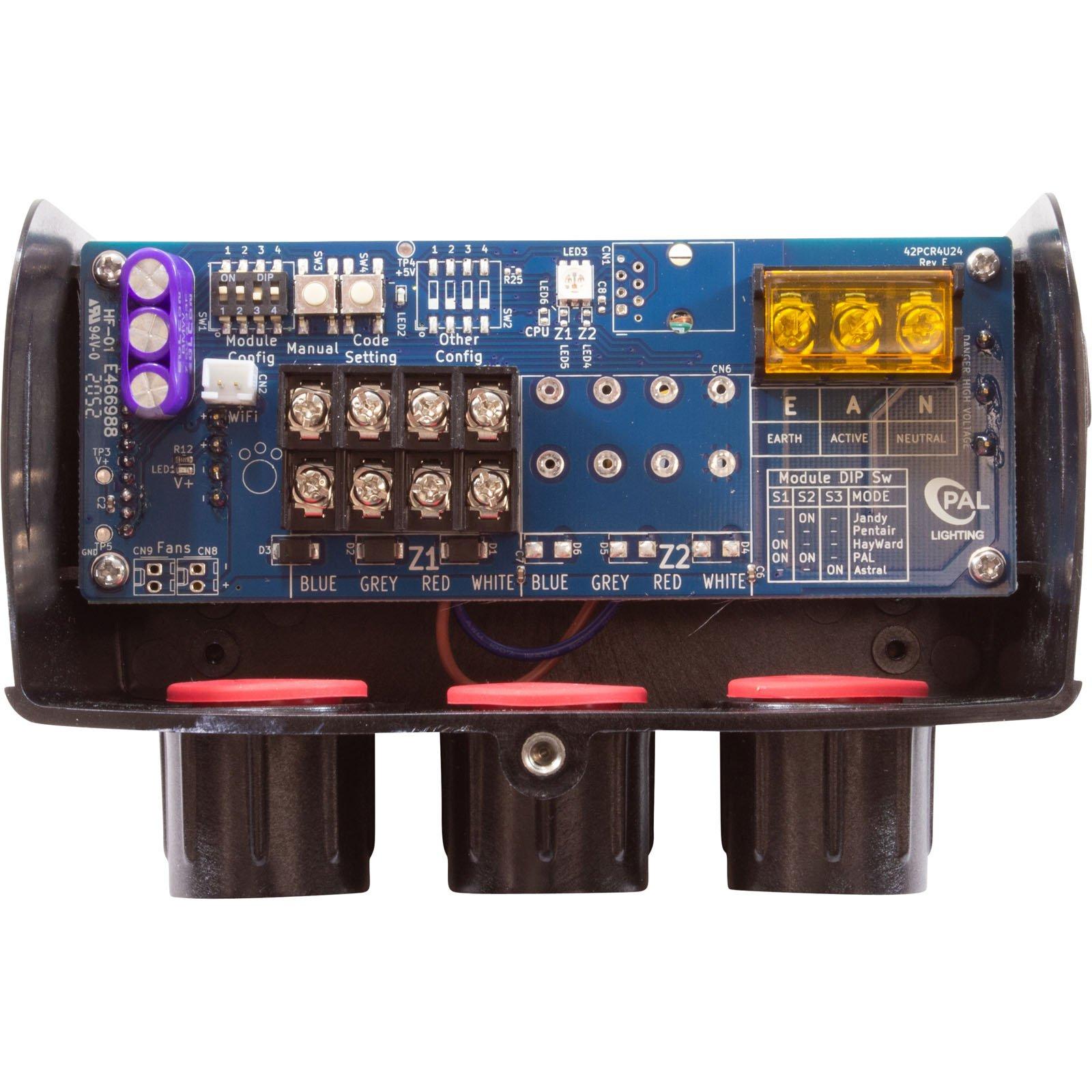 PAL Lighting  PCR-1Z 65W Multi Color Single Zone 4 Wire Transformer and Controller 24VDC