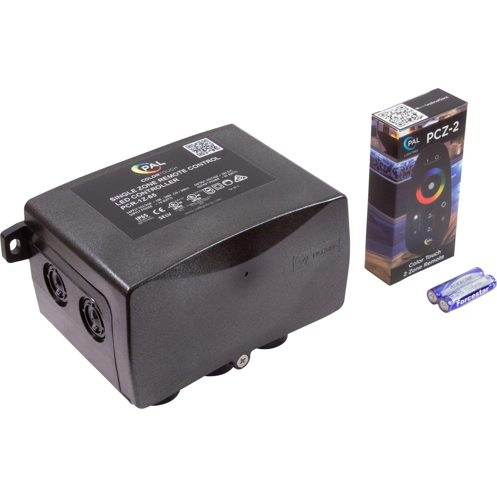 PAL Lighting  PCR-1Z 65W Multi Color Single Zone 4 Wire Transformer and Controller 24VDC