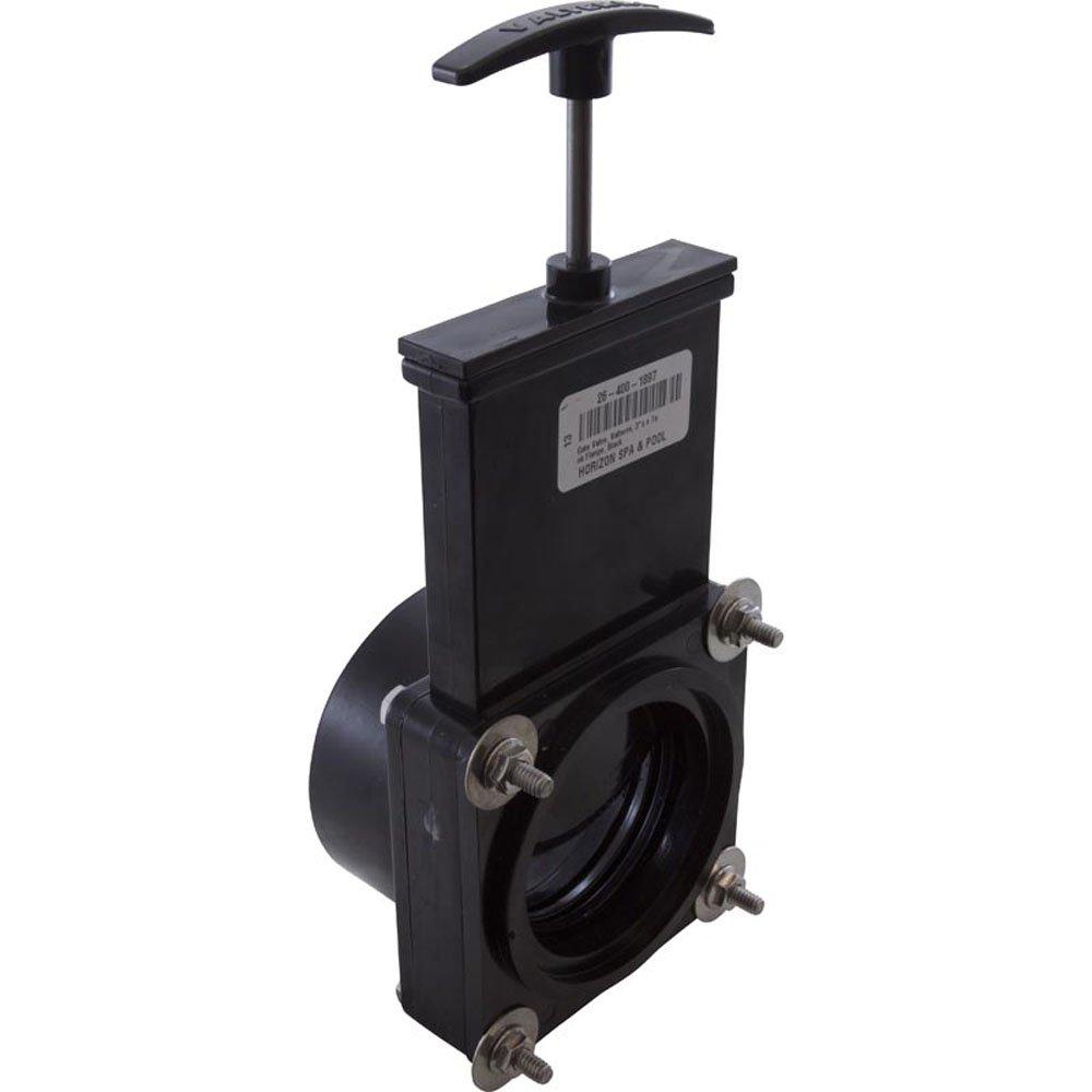 Valterra Gate Valve, 3 pc, Valterra, 3"s x Tank Flange, 30psi, Black