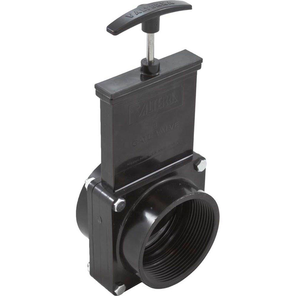 Gate Valve, 3 pc 3"fpt x 3"fpt, 30psi, Black