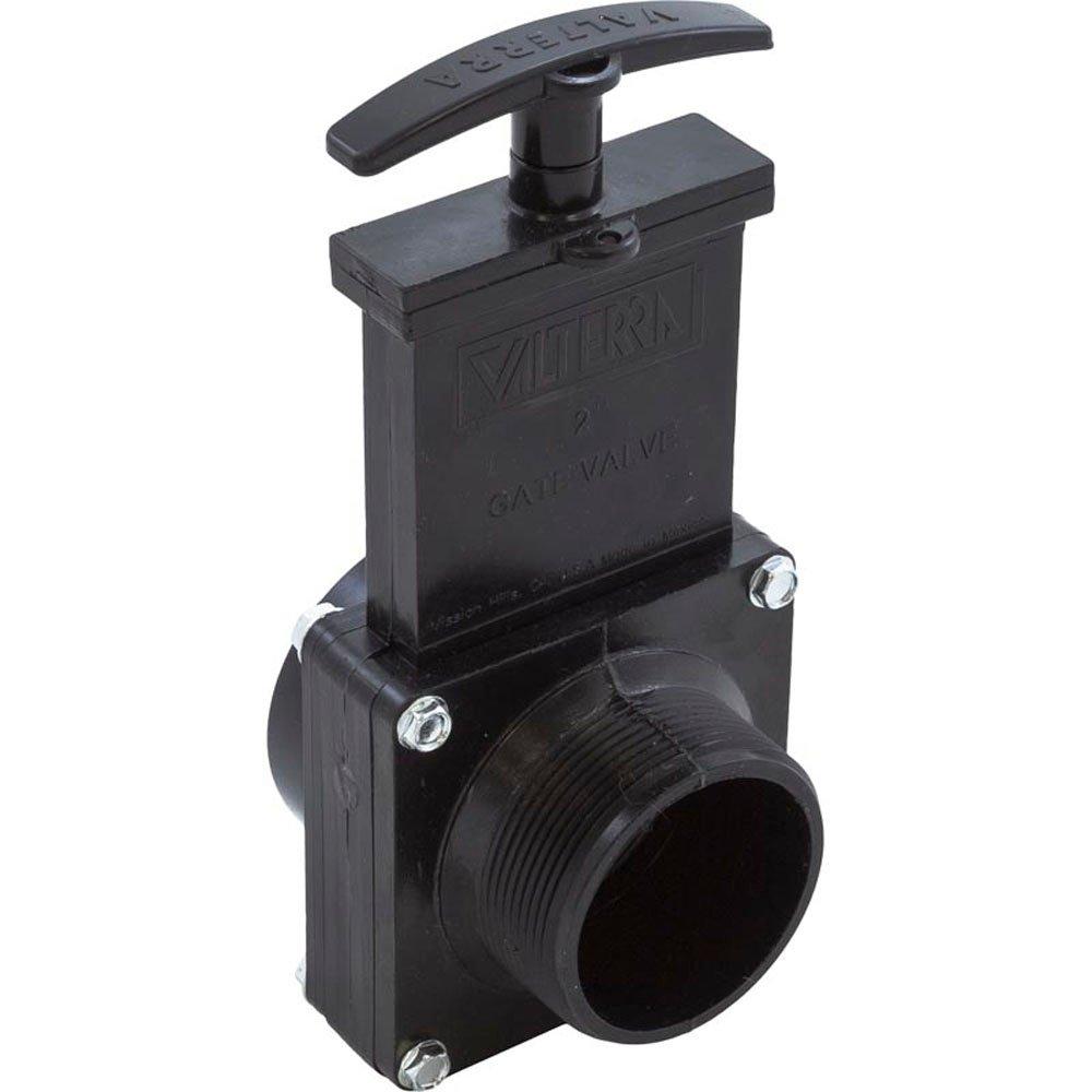 Gate Valve, 3 pc 2"mpt x 2"s, 40psi, Black