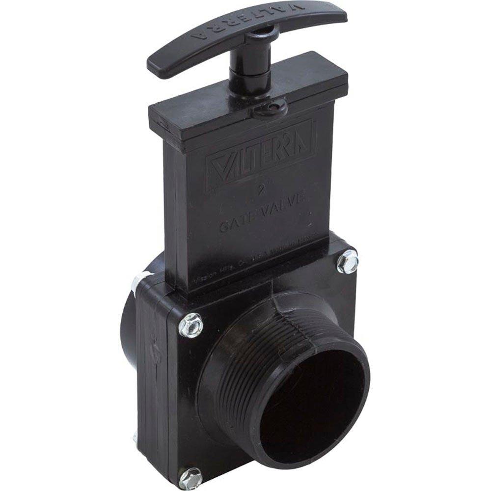 Valterra  Gate Valve 3 pc 2"mpt x 2"s 40psi Black