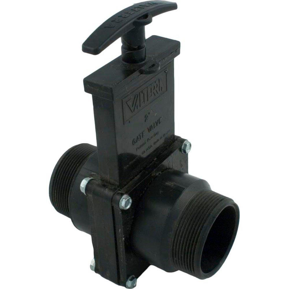 Valterra Gate Valve 3 pc Valterra 2"mpt x 2"mpt 40psi Black