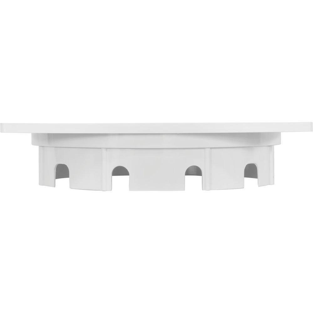 CMP Square Lid And Collar Assembly White