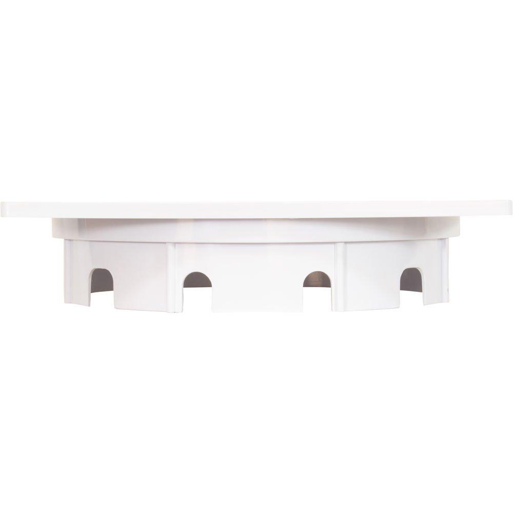 CMP Square Lid And Collar Assembly White