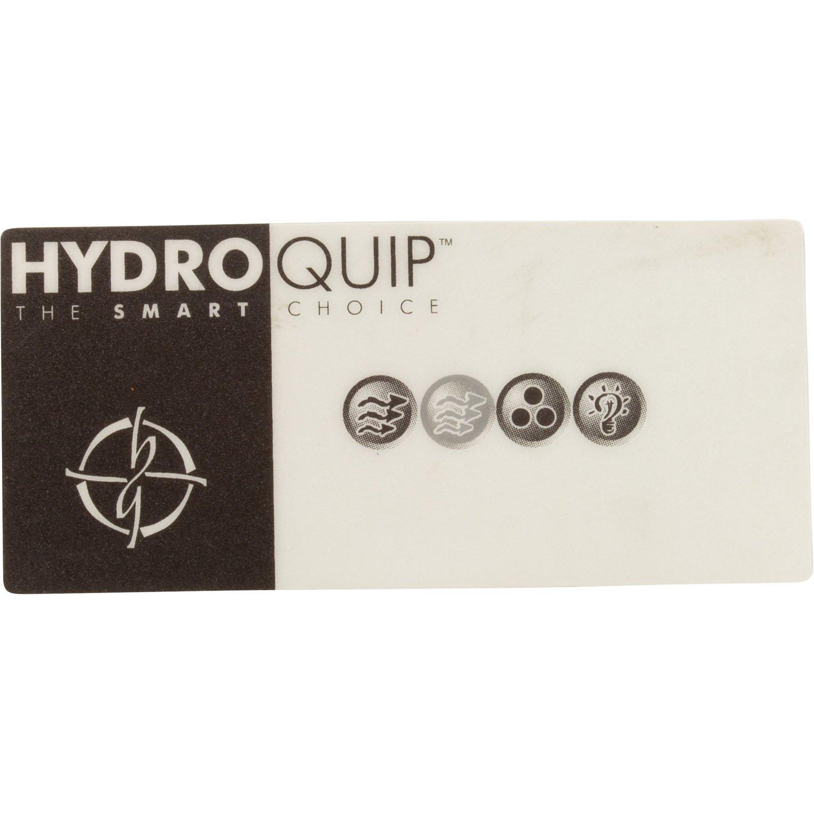 HYDRO-QUIP Label Auxiliary Panel 4 Button P1/P2/Bl/Lt