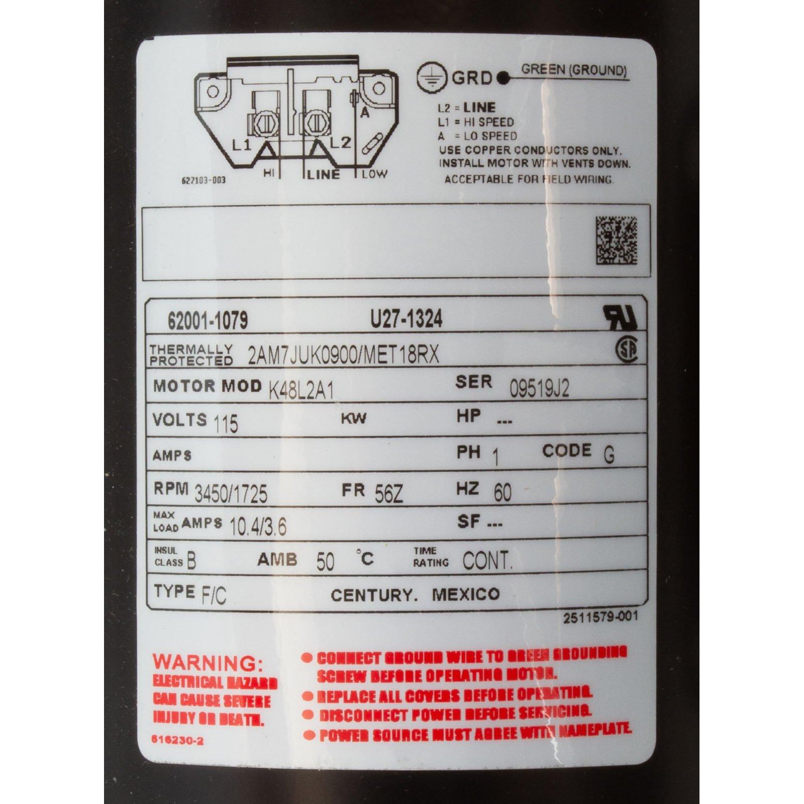 Balboa Pump,BWG Sta-Rite Dura-Jet,1.0hp,115v,2-Spd,2",OEM