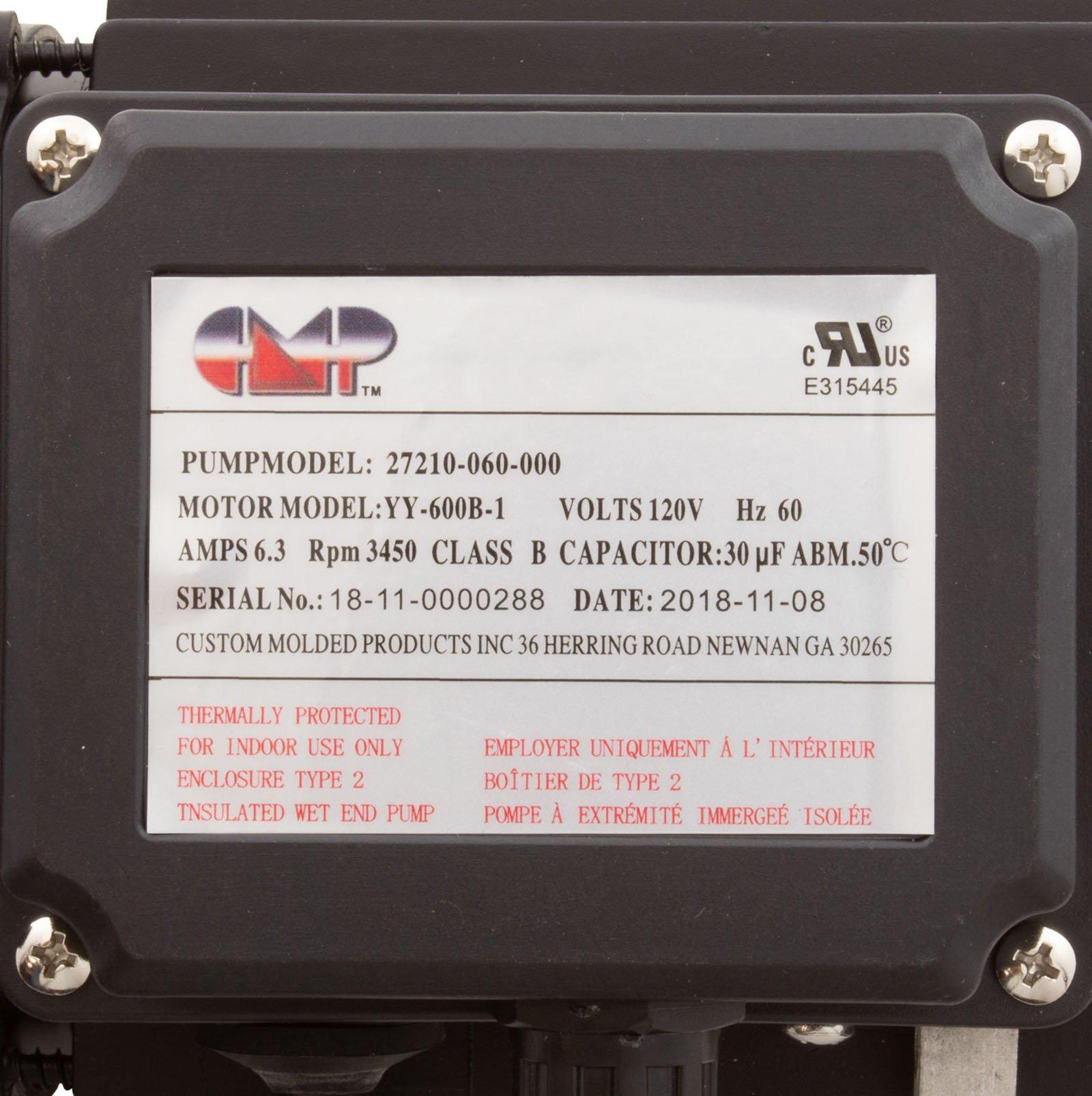 CMP Pump, Bath, CMP Ninja, 115v, 1-1/2"mbt, 6.3A, OEM, AS