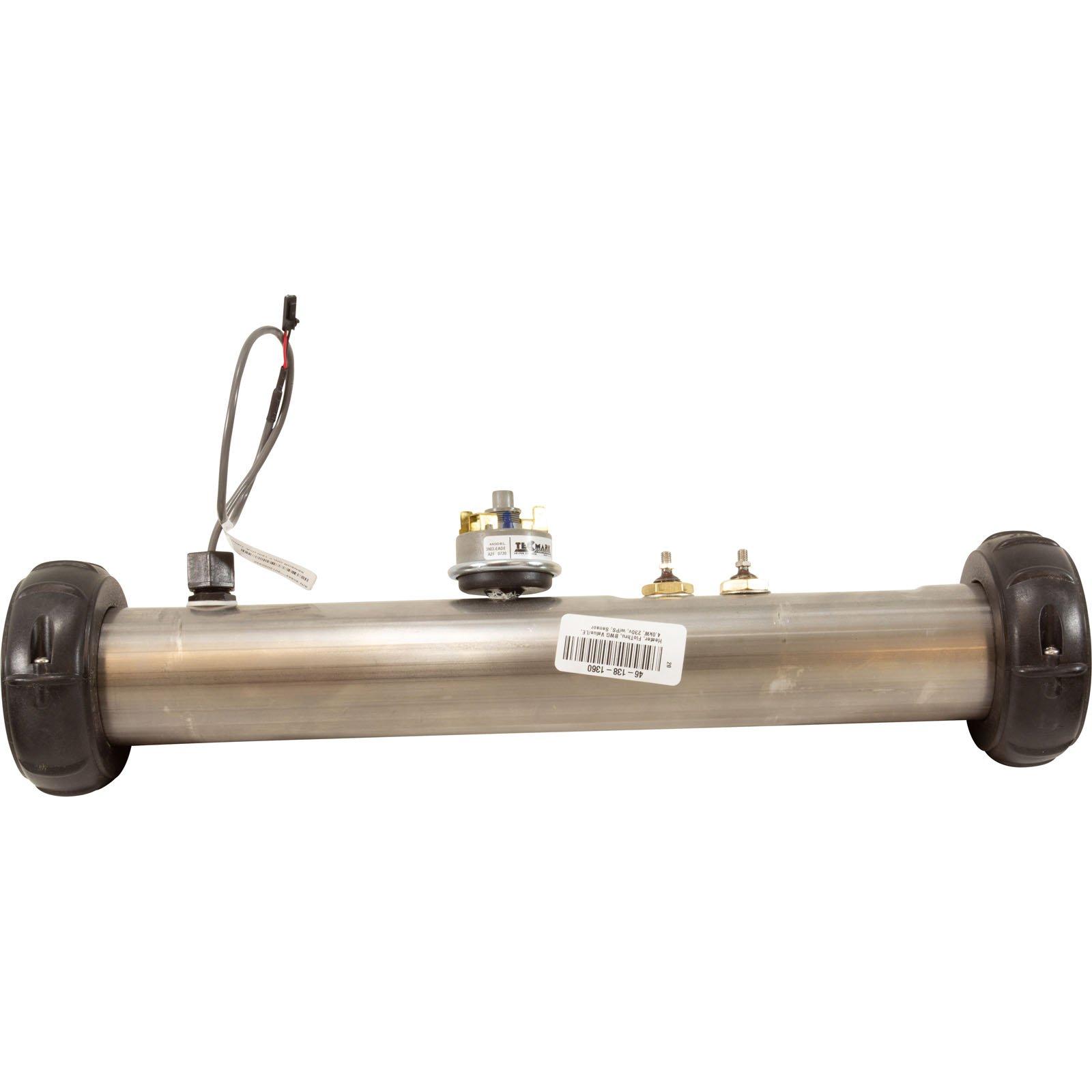 Balboa Heater, FloThru, BWG Value/LE, 4.0kW, 230v, w/PS, Sensor