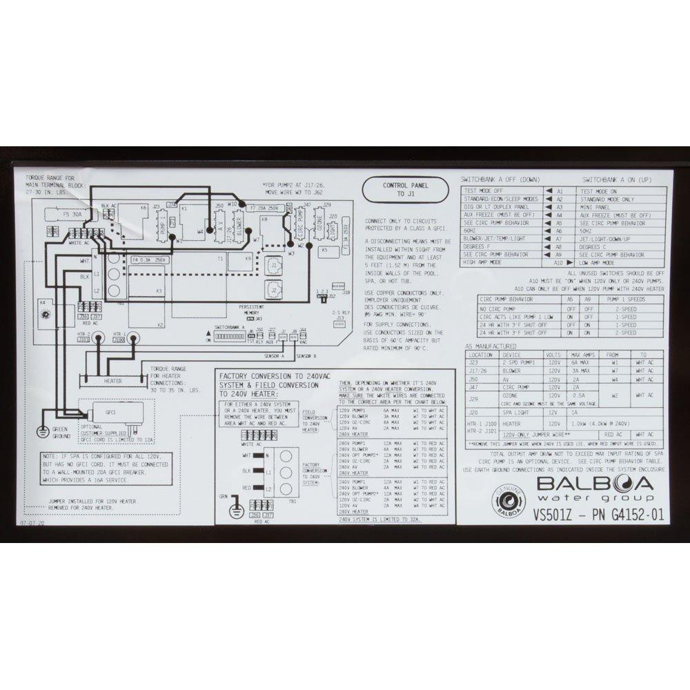 Balboa  VS501Z Spa Control System with 4kW Heater 115V/230V