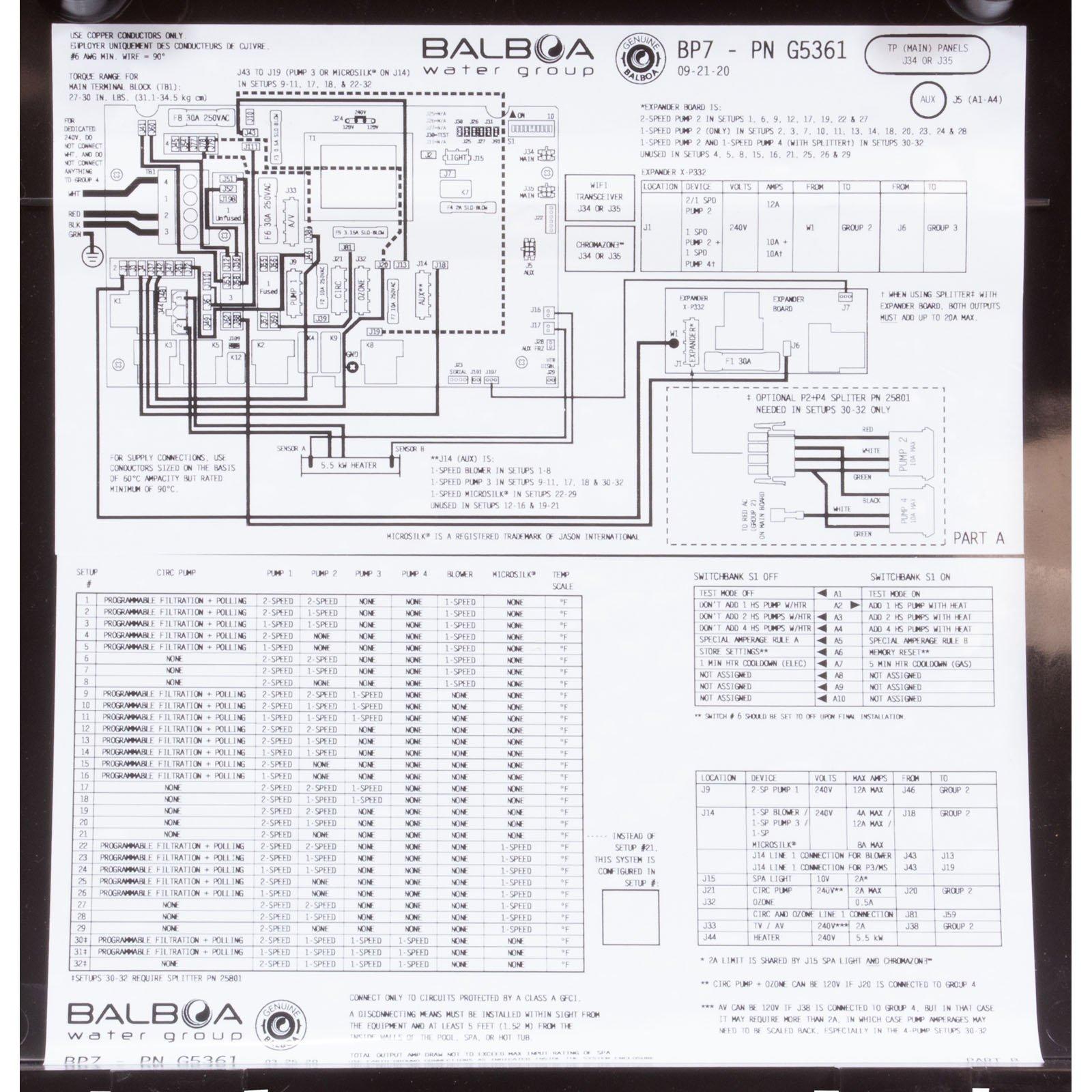 Balboa Control Only Balboa Water Group BP7 5.5kW w Plug-n-Click