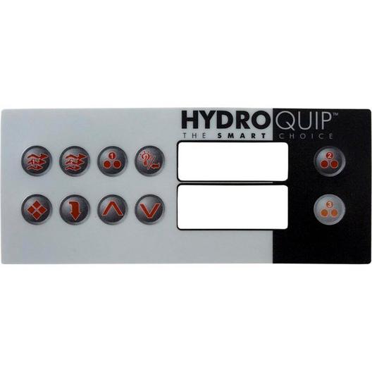 HYDRO-QUIP Overlay Hydro-Quip HT2 10 Button Large Rec wht/blk