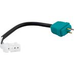 HYDRO-QUIP Adapter Cord,H-Q ,Accy ,Molded/AMP ,6 ,115v/230v ,15A ,Grn