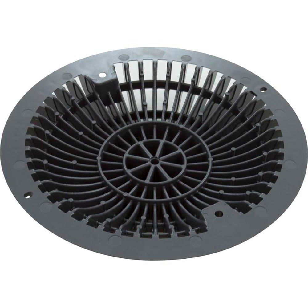 Aquastar Main Drain Grate,Retro 8 Round,MoFlow,w/Hardware,Dark Gray