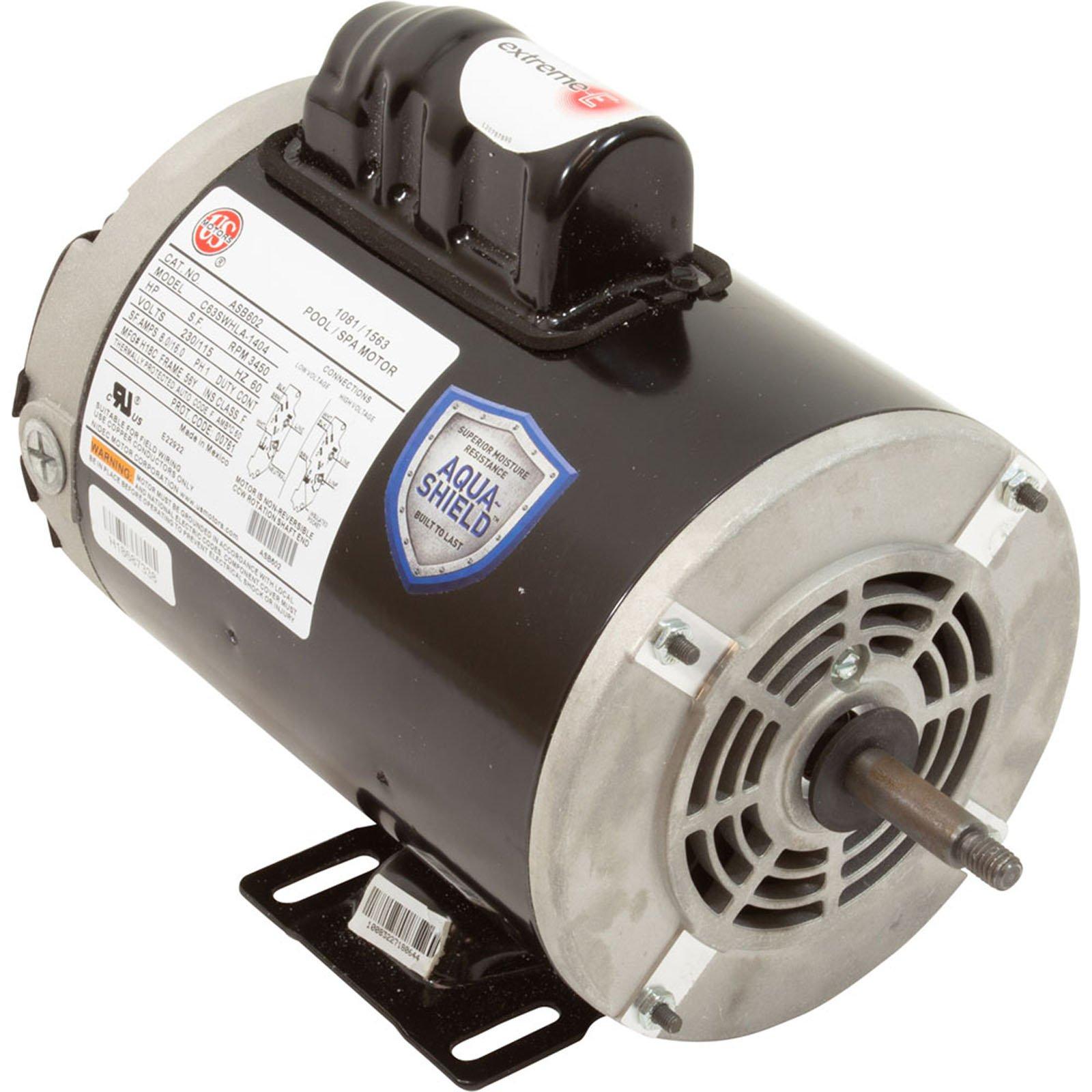 Nidec  Nidec Motor ASB602 Motor Nidec/US Motor 1.5hp 115v/230v 1-Spd 56Y Frame