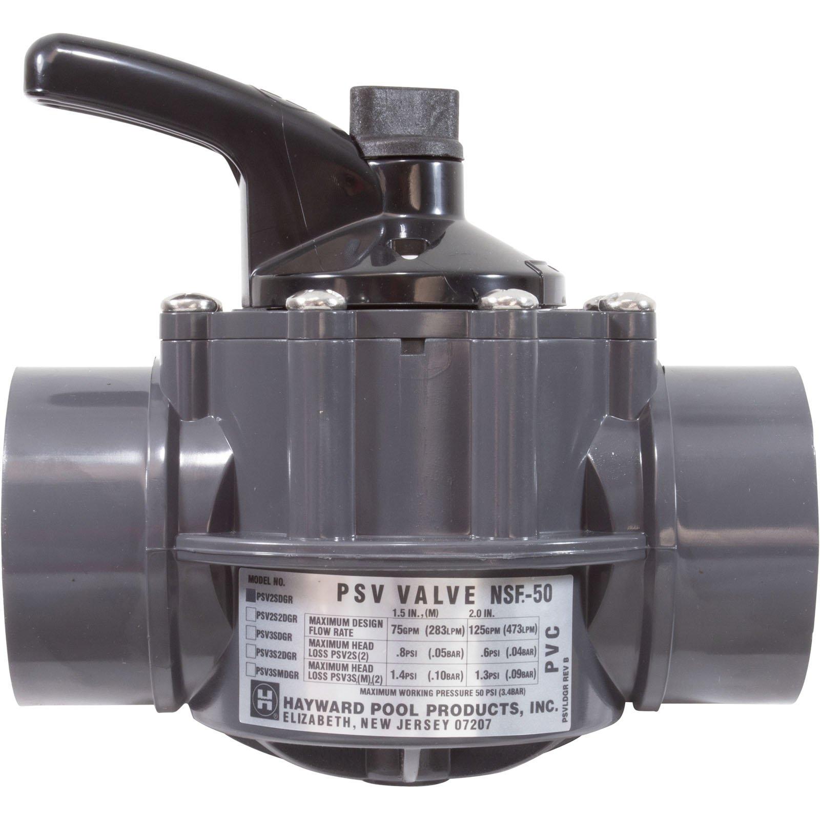 Hayward PSV2SDGR Pvc 2 Port 1.5-2 Diverter Valve