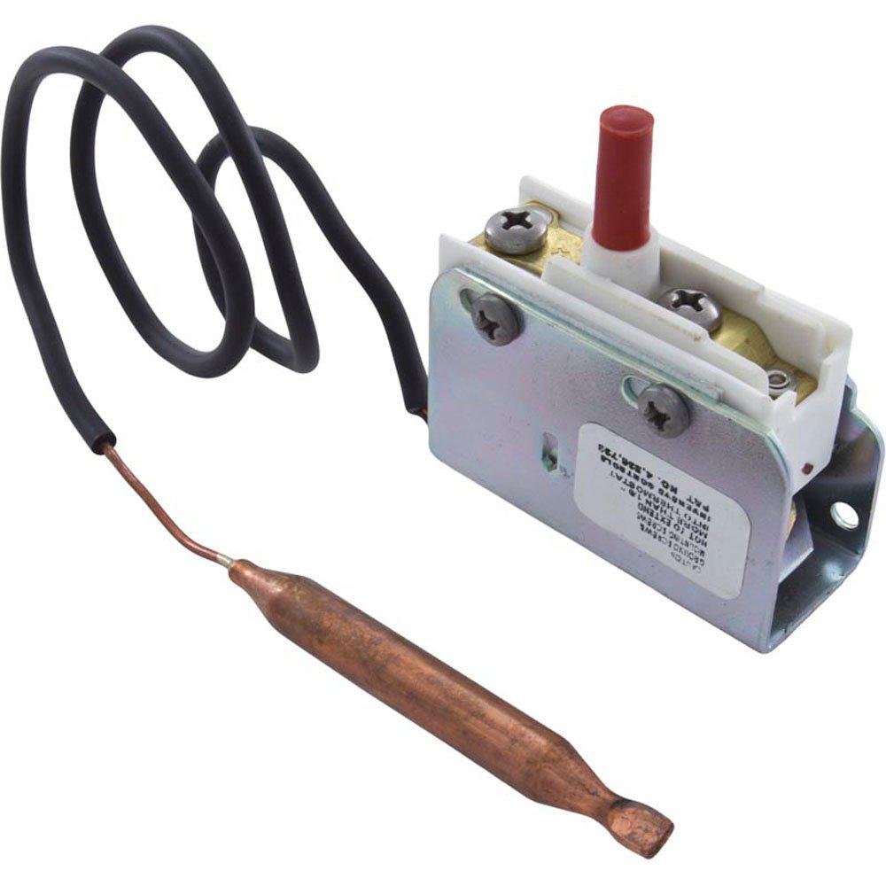 Invensys Appliance Hi-Limit 5/16 dia 12"Capillary SPST Screw Terminal 25A