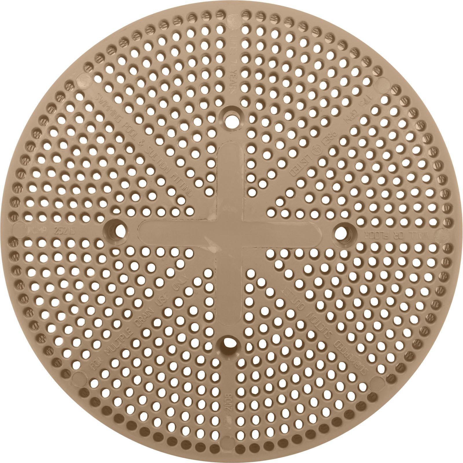 Custom Molded 175 Gpm Fiberglass Pool Suction Cover Only (Vgb) Tan