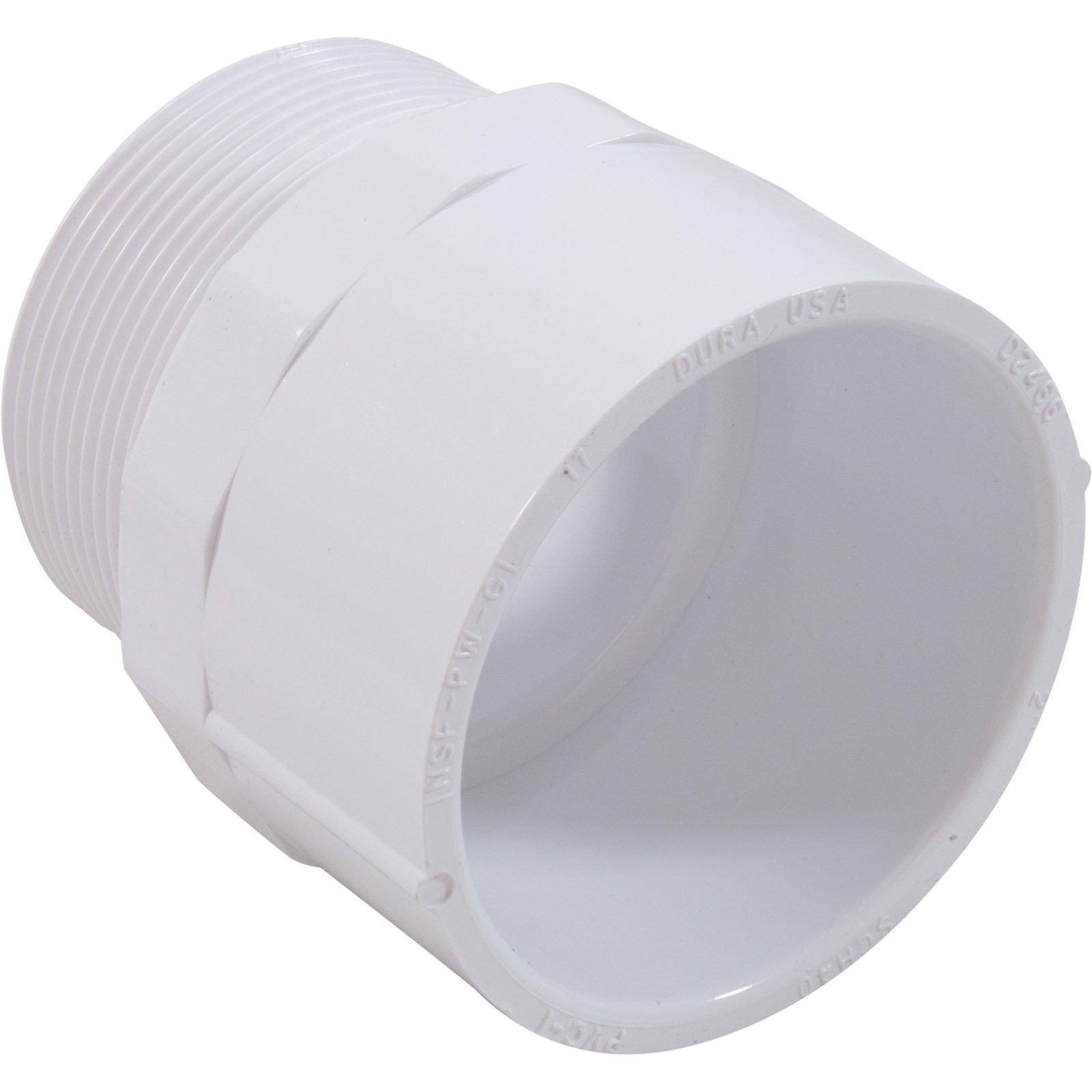 Dura Plastic Adapter, Dura, 2" Male Pipe Thread x 2" Slip