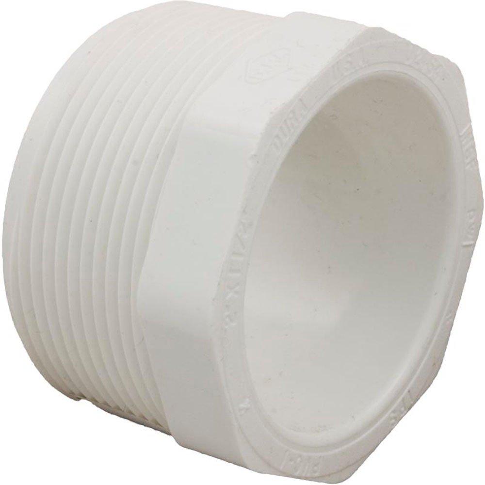 Dura Plastic Reducer, 2" Male Pipe Thread x 1-1/2" Slip