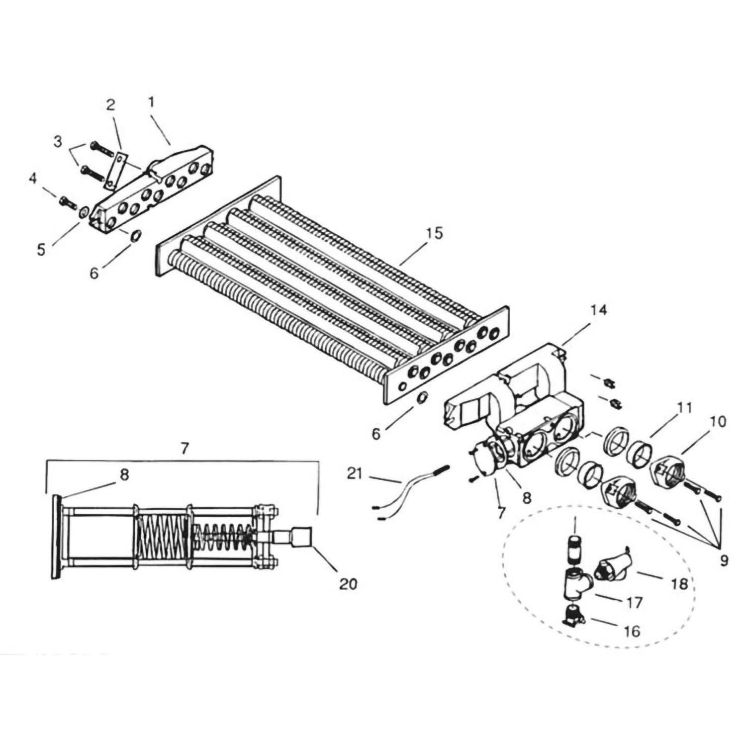 Pentair Heater MiniMax Heat Exchanger 1991-1997 Parts