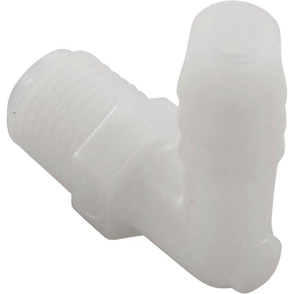US Plastics Barb Adapter, 3/8"b x 1/4"mpt, 90 Degree, Nylon