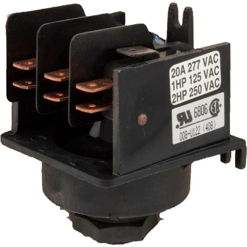 Herga Electric Air Switch Herga 4 Function 20a 3PDT Thd White Cam