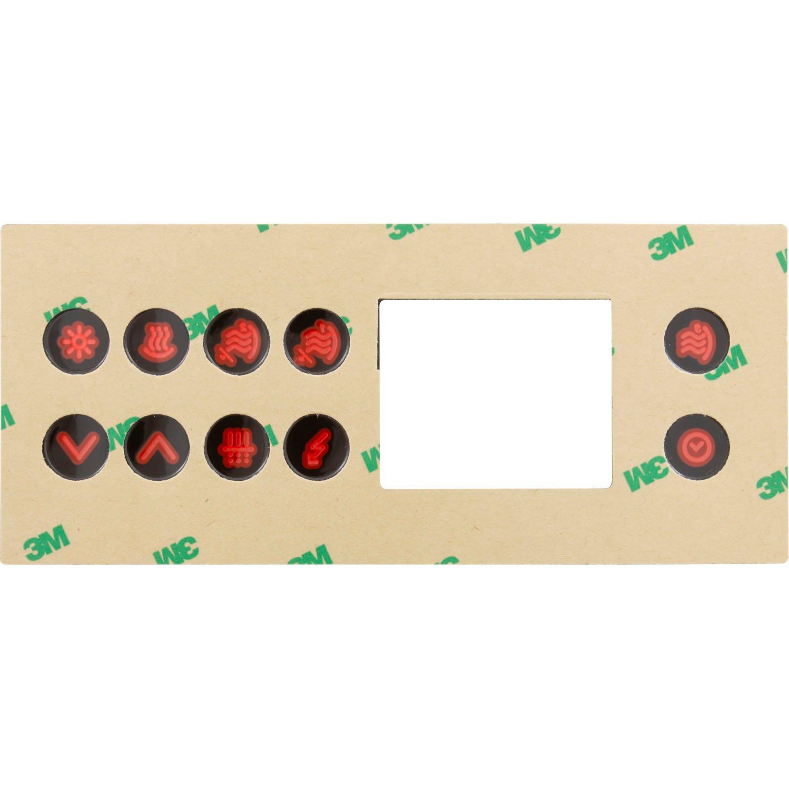 Gecko Overlay, Gecko TSC-4, 10 Button, P1 ,P2 ,Bl ,Lt, Eco, Filt