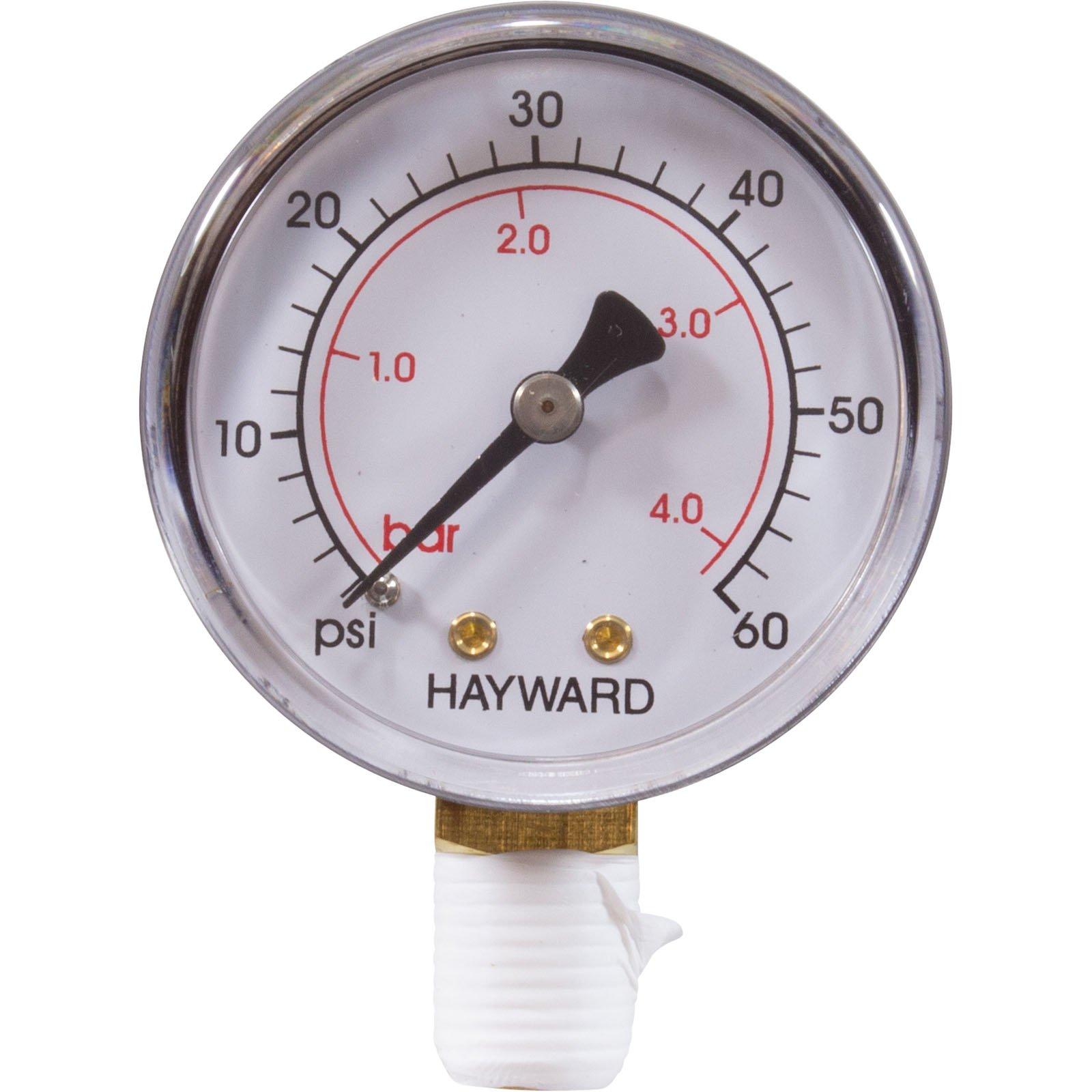 Hayward Pressure Gauge - 1/4" Btm Mt