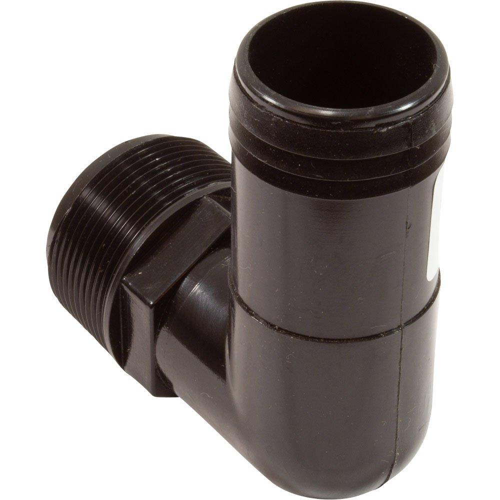Waterway 1 1/2"Mptx1 1/2"Hose Barb Ell - Black