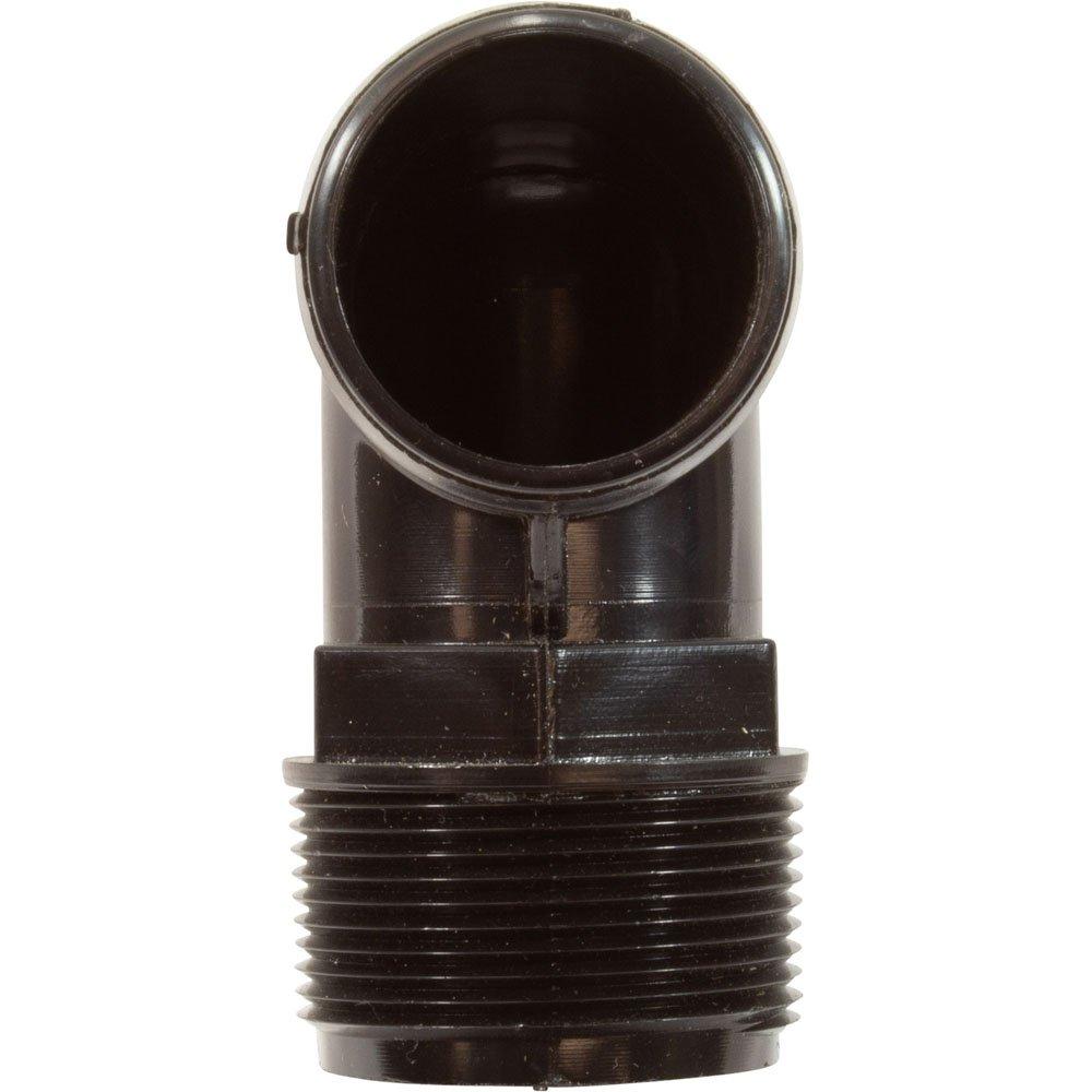 Waterway 1 1/2"Mptx1 1/2"Hose Barb Ell  Black