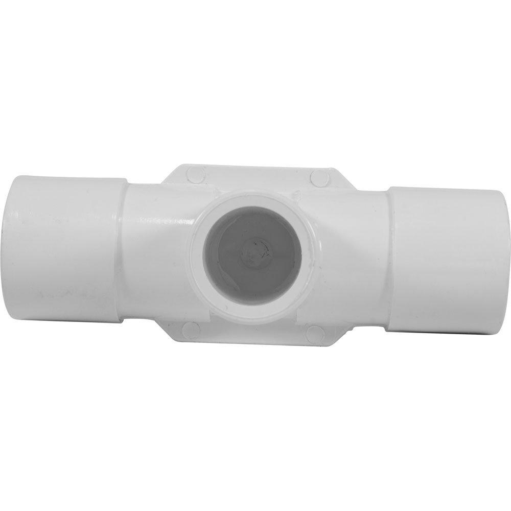 Waterway Body, 1"Check Valve Tee, 1"S X 1"S - White