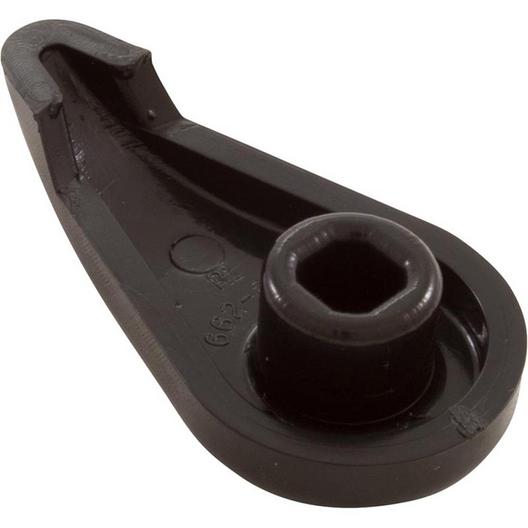 Waterway Handle,1"Curved Top Access Air Control,Notched,Black