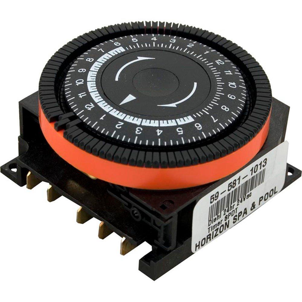 Borg General TA-4067 Timer, Diehl, SPST, Panel Mount, 24vac, 24hr