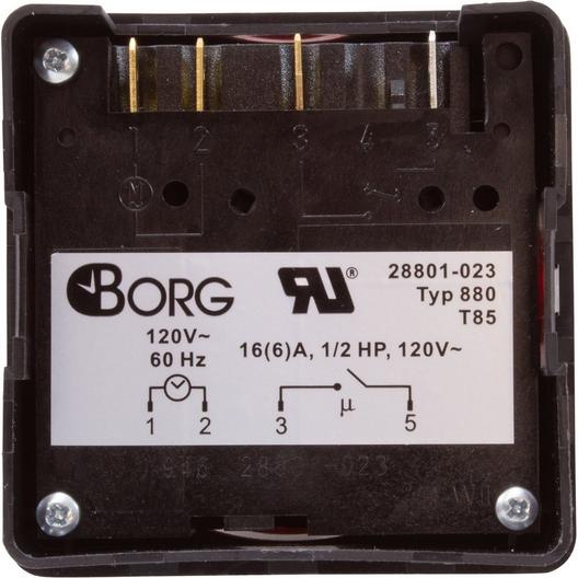Borg General TA4160 Timer Diehl SPST Panel Mount 115v 20A w/housing 24hr