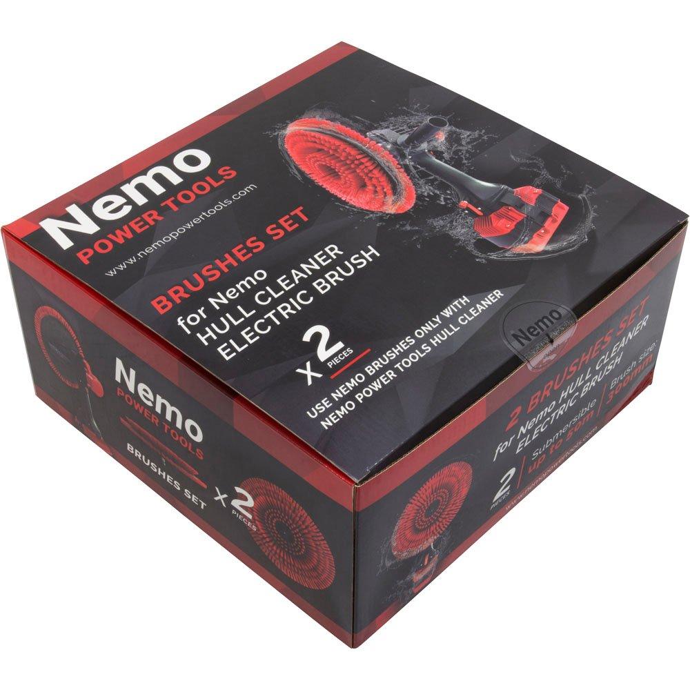 Nemo Power SN14019 Brushes, Nemo Power Tools,Hull Cleaner,Red, Soft Bristle,2Pk